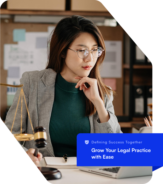 Attorney working at a desk